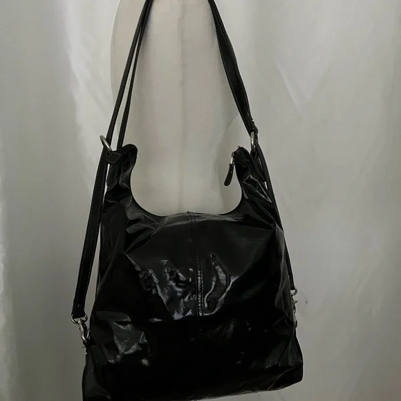 Tommy Hilfiger Patent Leather Backpack Shoulder Bag Patent leather backpack Tommy Hilfiger Gold in Patent  main image 3